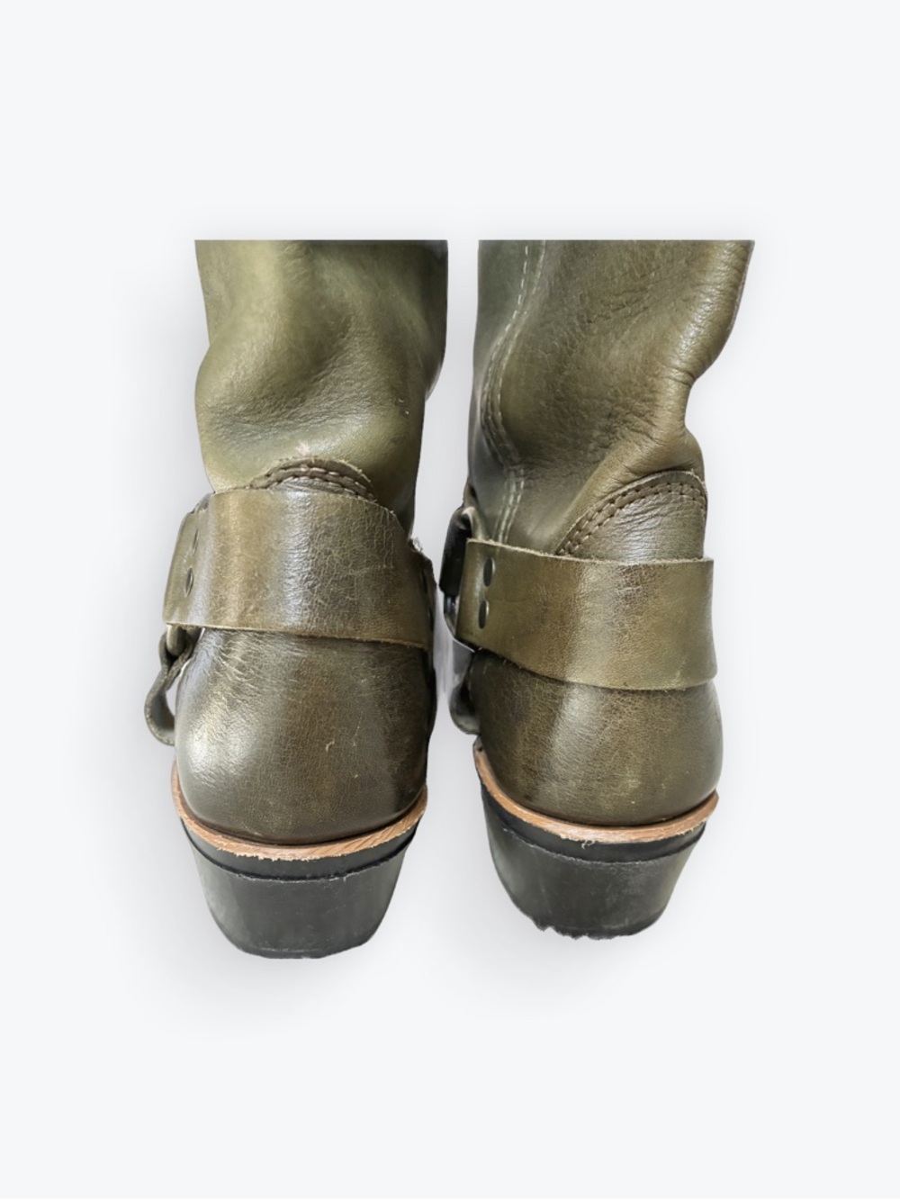 Frye Harness 12R Boots Rare Olive Green - Picture 5 of 12